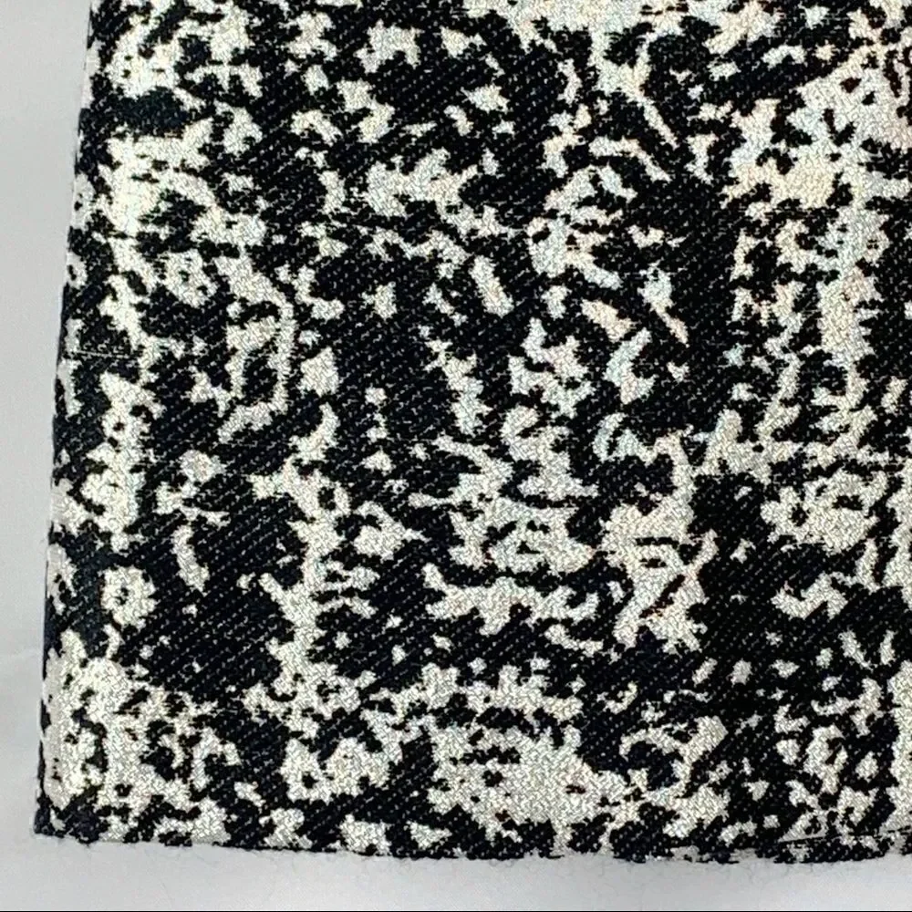 J.Crew Factory Jacquard silver & black mini skirt